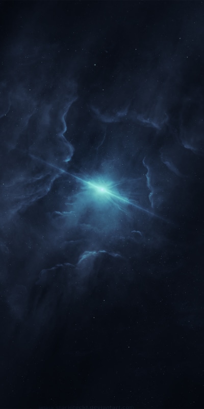 Sci Fi Nebula, Blue, Space, 1080x2160