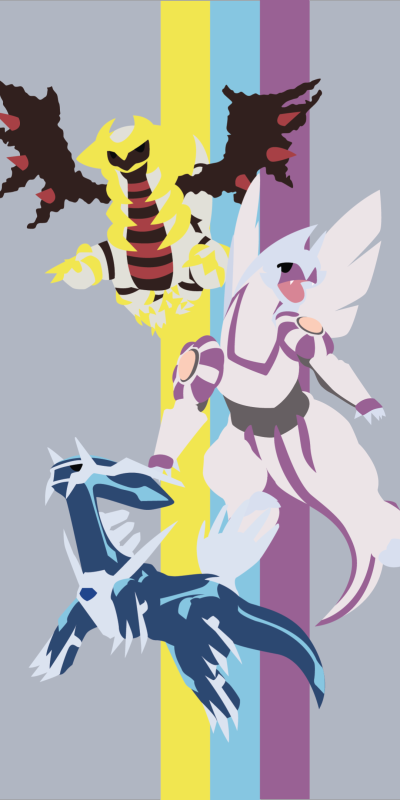 Anime Pokémon, Palkia (Pokémon), Dialga (Pokémon), Giratina (Pokémon), 1080x2160