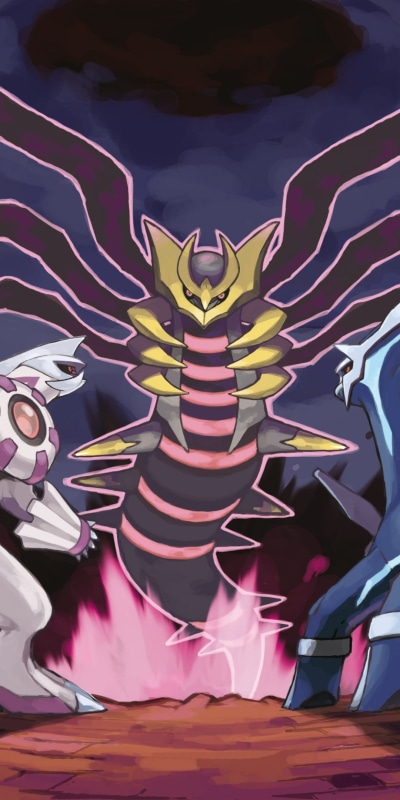 Anime Pokémon, Palkia (Pokémon), Dialga (Pokémon), Giratina (Pokémon), Legendary Pokémon, 1080x2160