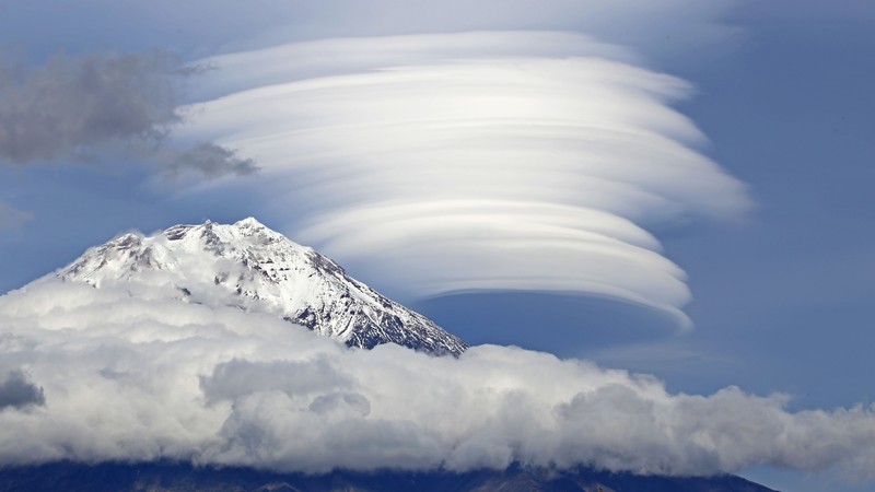 cloud, 4k, mountain, sky