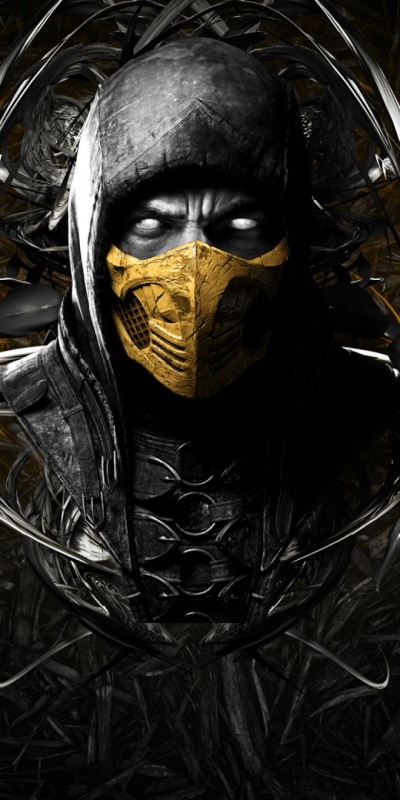 Video Game Mortal Kombat, Scorpion (Mortal Kombat), 1080x2160