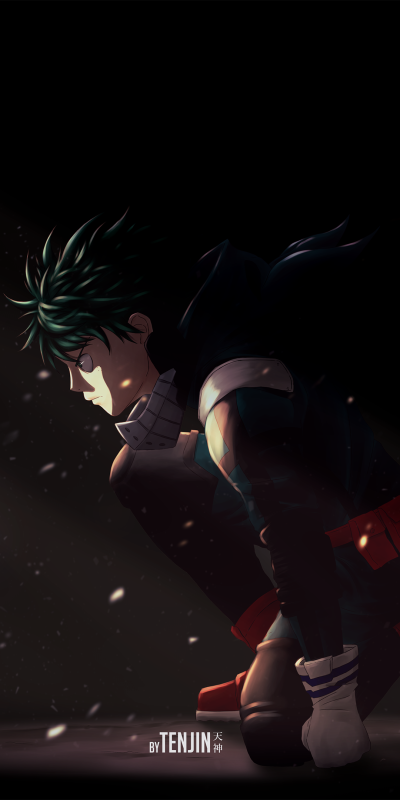 Anime My Hero Academia, Izuku Midoriya, 1080x2160
