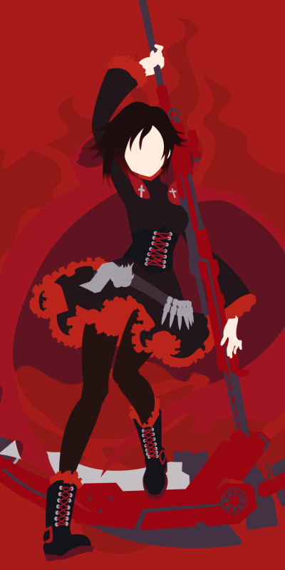 Anime RWBY, Ruby Rose (RWBY), 1080x2160