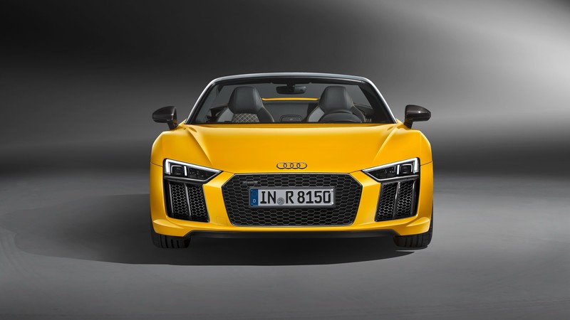 Audi R8, NYIAS 2016, supercar, yellow