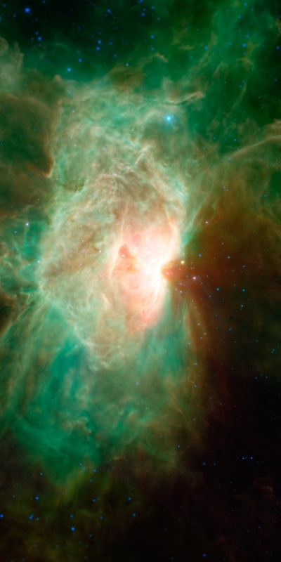 Sci Fi Nebula, Green, Space, Horse Head Nebula, Stars, 1080x2160