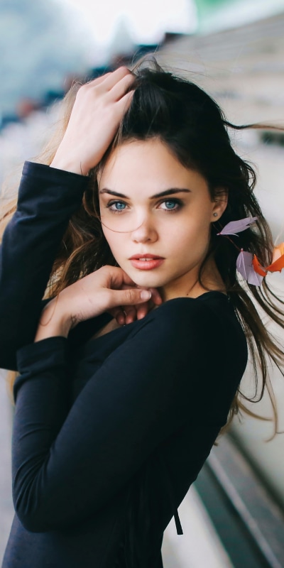 Women Model, Blue Eyes, Brunette, 1080x2160