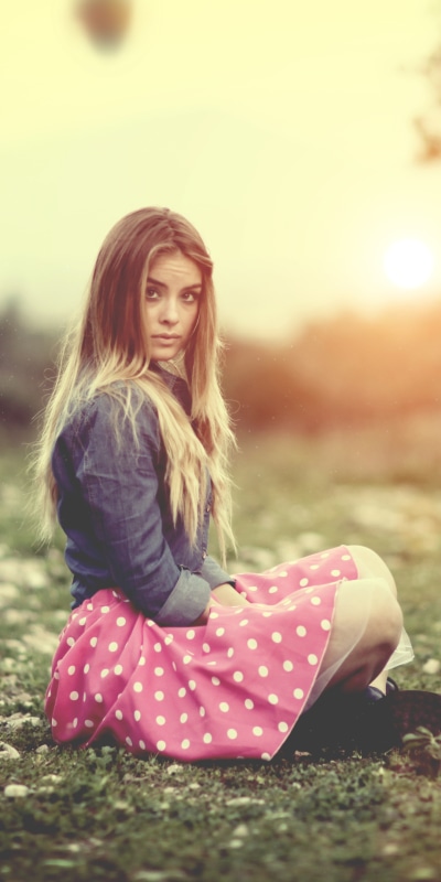 Women Model, Blur, Blonde, 1080x2160