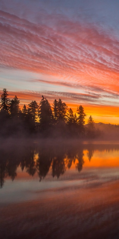 Earth Sunset, Nature, Sky, Reflection, Lake, 1080x2160
