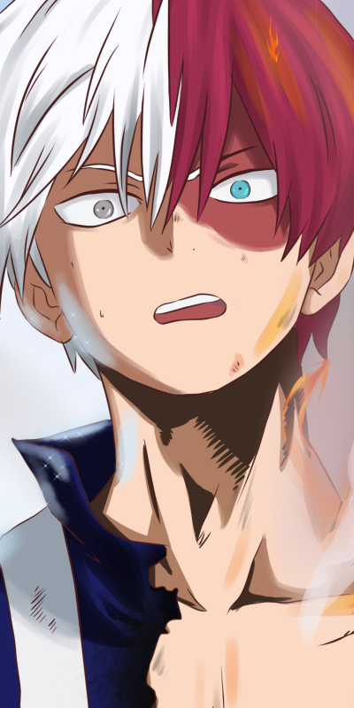 Anime My Hero Academia, Shoto Todoroki, 1080x2160