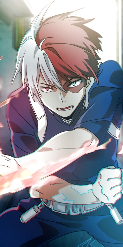 Anime My Hero Academia, Shoto Todoroki, 1080x2160