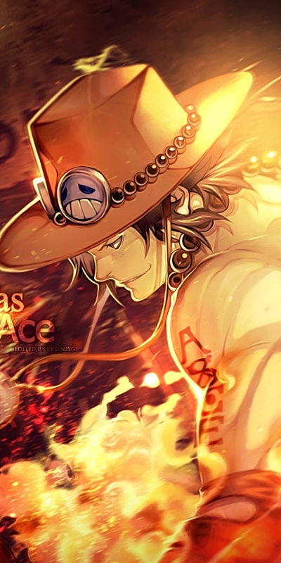 Anime One Piece, Portgas D. Ace, 1080x2160