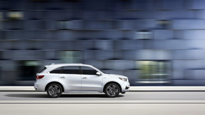 Acura MDX, NYIAS 2016, hybrid, crossover, white
