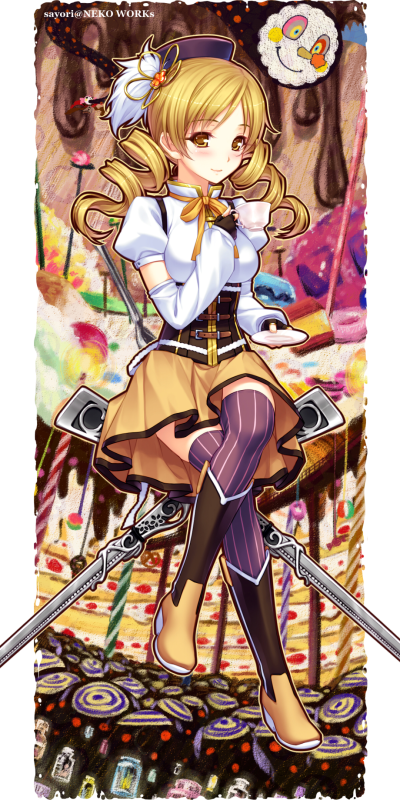 Anime Puella Magi Madoka Magica, Mami Tomoe, 1080x2160