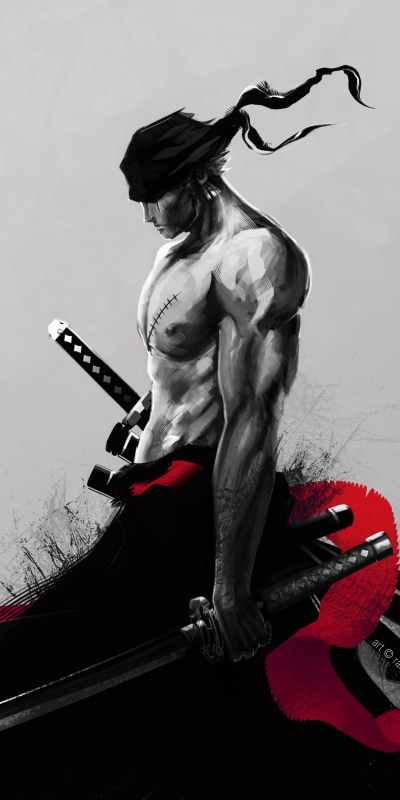 Anime One Piece, Roronoa Zoro, 1080x2160