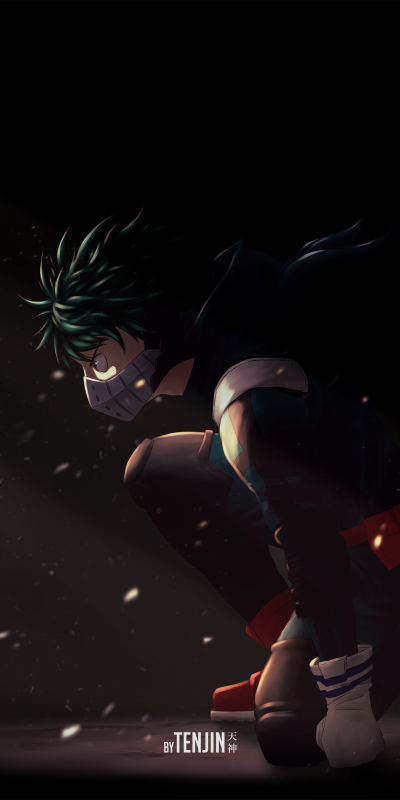 Anime My Hero Academia, Izuku Midoriya, 1080x2160