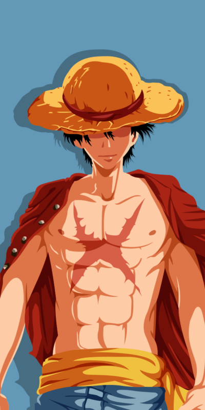 Anime One Piece, Monkey D. Luffy, 1080x2160