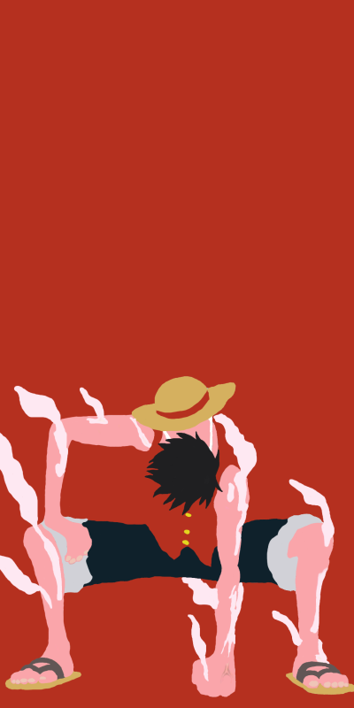 Anime One Piece, Monkey D. Luffy, 1080x2160