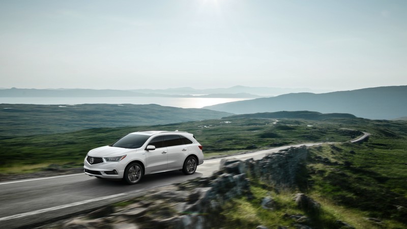 Acura MDX, NYIAS 2016, hybrid, crossover, white