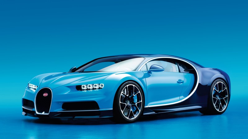 Bugatti Chiron, Geneva Auto Show 2016, hypercar, blue