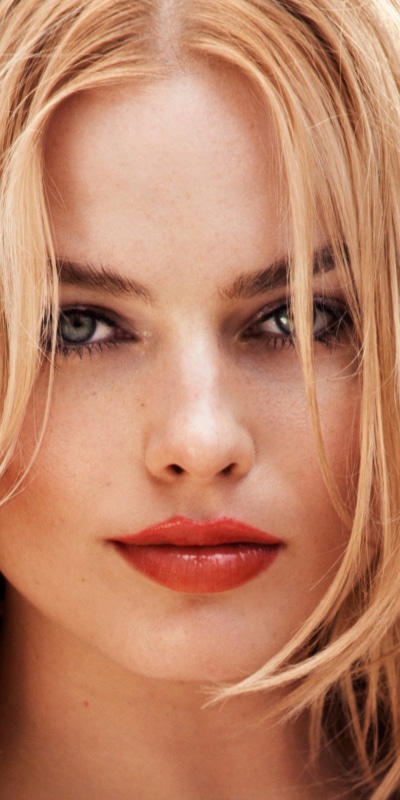 Celebrity Margot Robbie, Actress, Face, Australian, Blonde, Lipstick, 1080x2160