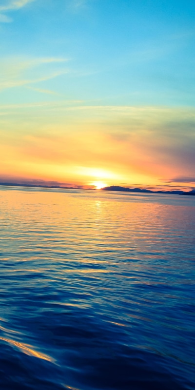 Earth Sunset, Wave, Ocean, 1080x2160