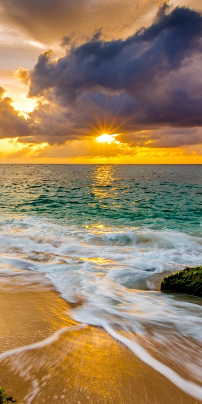 Earth Sunset, Sea, Ocean, Hawaii, Horizon, Coast, 1080x2160