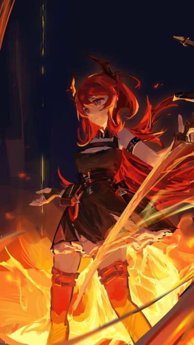 Video Game Arknights, Surtr (Arknights), 1080x1920