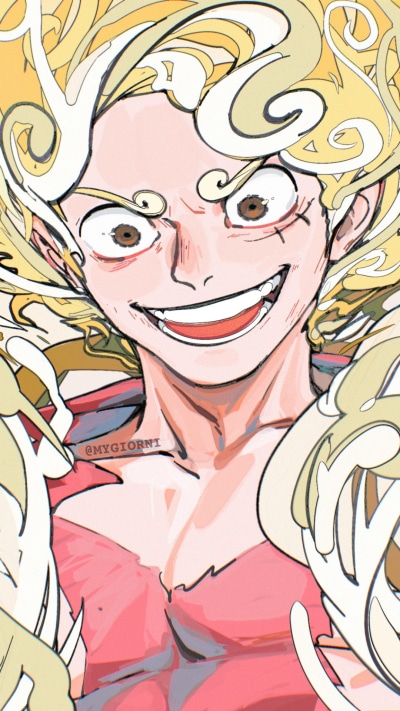 Anime One Piece, Monkey D. Luffy, Gear 5 (One Piece), 1080x1920