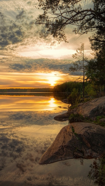 Earth Sunset, Reflection, Lake, 1080x1920