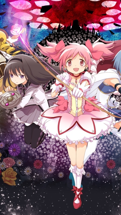Anime Puella Magi Madoka Magica, Mami Tomoe, Sayaka Miki, Homura Akemi, Kyōko Sakura, Madoka Kaname, 1080x1920