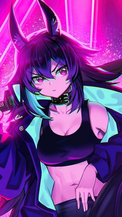 Sci Fi Cyberpunk, Amiya (Arknights), 1080x1920
