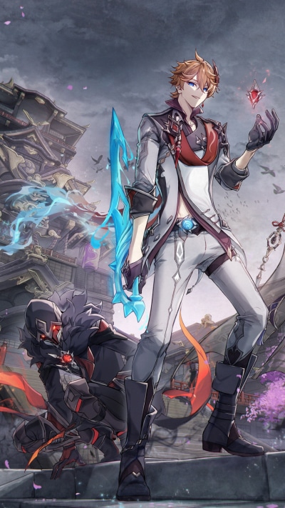 Video Game Genshin Impact, Tartaglia Childe (Genshin Impact), 1080x1920