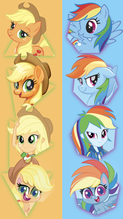 TV Show My Little Pony: Friendship is Magic, Rainbow Dash, My Little Pony: Pony Life, My Little Pony: Equestria Girls, Applejack (My Little Pony), 1080x1920