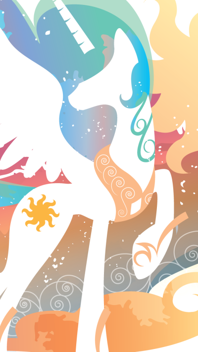 TV Show My Little Pony: Friendship is Magic, Princess Celestia, Minimalist, 1080x1920