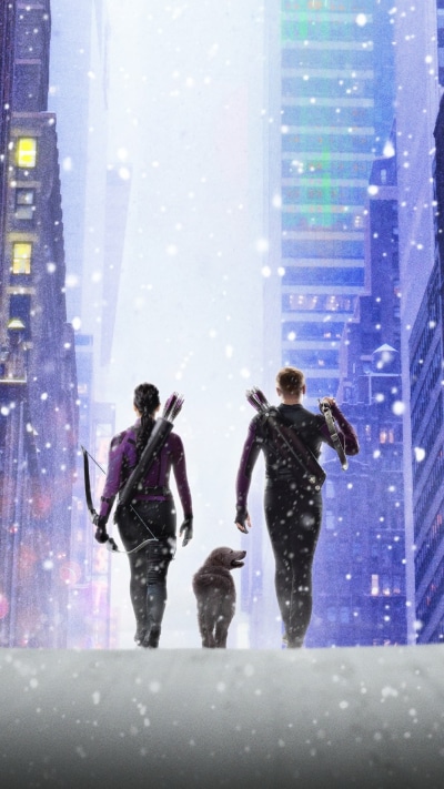 TV Show Hawkeye, Clint Barton, Jeremy Renner, Kate Bishop, Lucky The Pizza Dog, Hailee Steinfeld, 1080x1920
