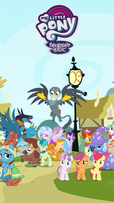 TV Show My Little Pony: Friendship is Magic, Apple Bloom, Gallus (My Little Pony), Bifröst (My Little Pony), Gabby (My Little Pony), Dr. Hooves (My Little Pony), 1080x1920