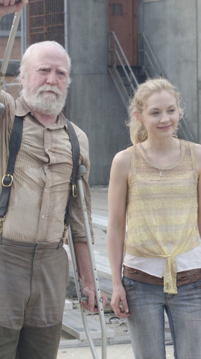 TV Show The Walking Dead, Hershel Greene, Chandler Riggs, Scott Wilson, Carl Grimes, 1080x1920