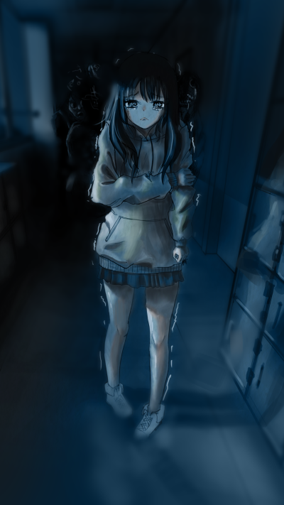 Anime Mieruko-chan, Miko Yotsuya, 1080x1920
