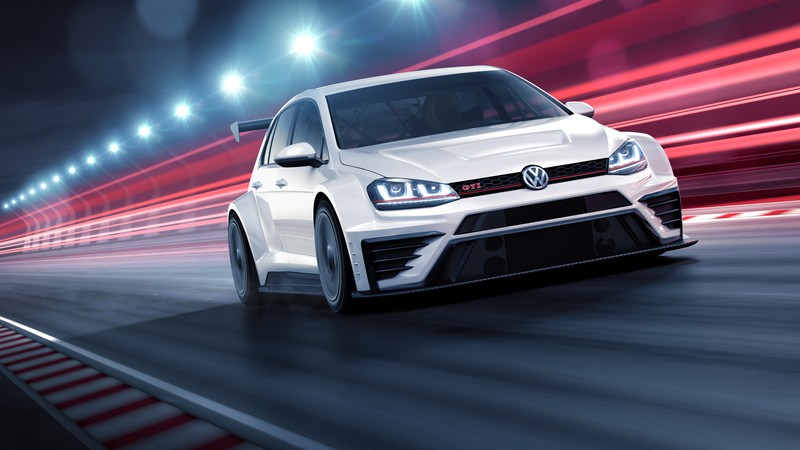 Volkswagen Golf GTI TCR, racecar, white