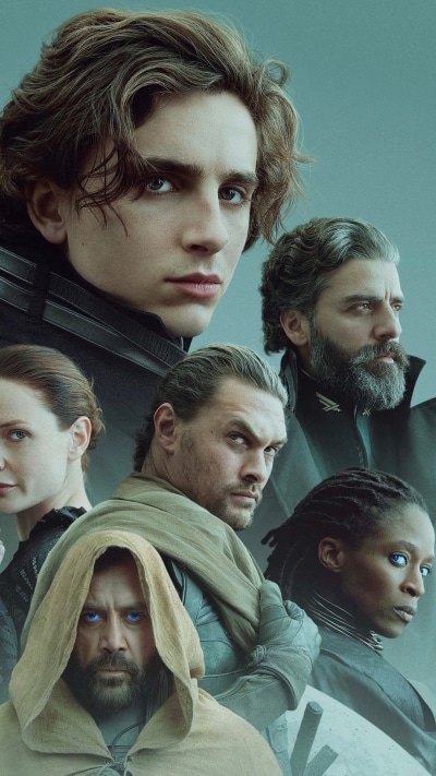 Movie Dune (2021), Josh Brolin, Sharon Duncan-Brewster, Jason Momoa, Javier Bardem, Timothée Chalamet, 1080x1920