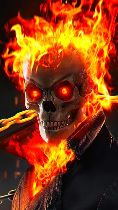 Comics Ghost Rider, Skull, 1080x1920