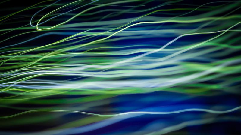 glow, lines, wavy, neon, 4k