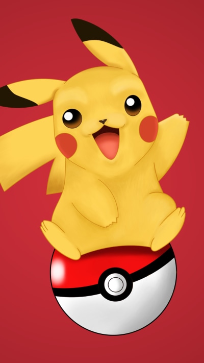 Anime Pokémon, Pokeball, Pikachu, 1080x1920