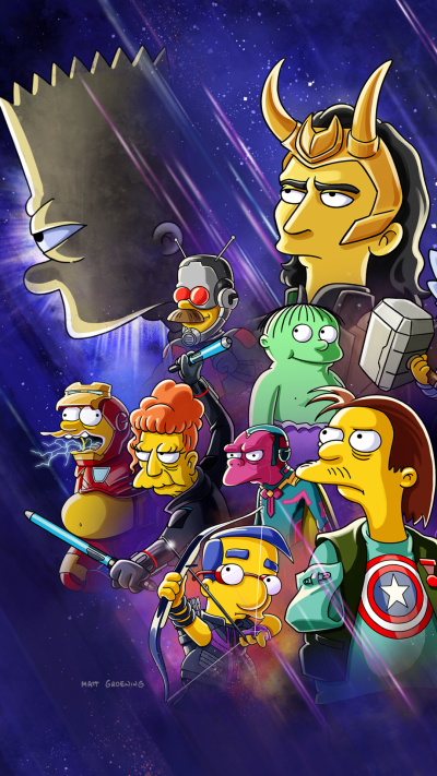 Movie The Good, The Bart, and The Loki, Black Widow, Ant-Man, Hulk, Hawkeye, Bart Simpson, 1080x1920