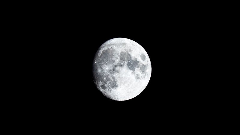 moon, satellite, night, space, 4k