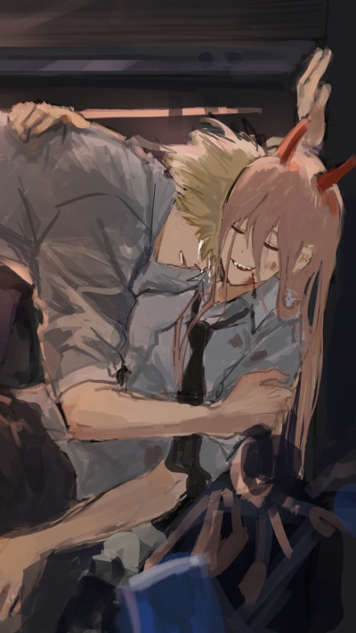 Anime Chainsaw Man, Denji (Chainsaw Man), Power (Chainsaw Man), 1080x1920
