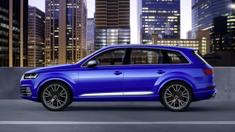 Audi SQ7 TDI, Geneva Auto Show 2016, crossover, blue