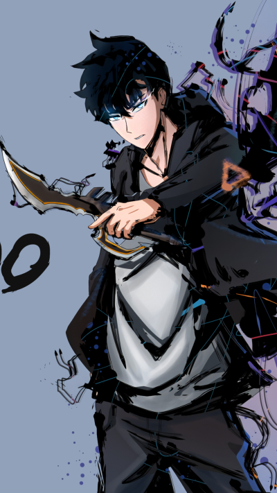 Anime Solo Leveling, Sung Jin-Woo, 1080x1920