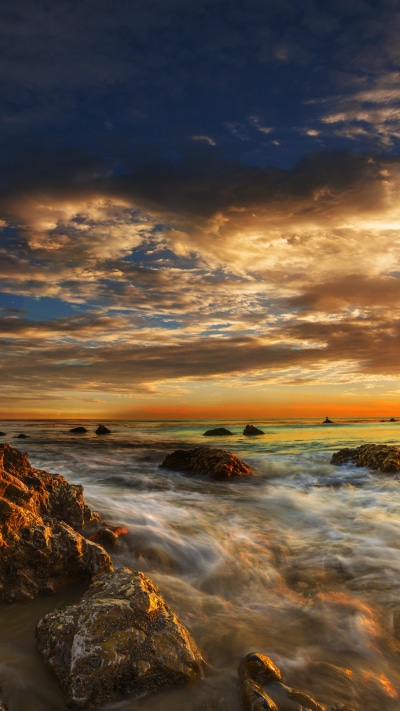 Earth Sunset, Ocean, Nature, Sea, Sky, Horizon, 1080x1920