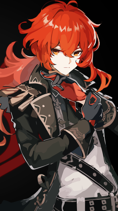 Video Game Genshin Impact, Diluc (Genshin Impact), 1080x1920